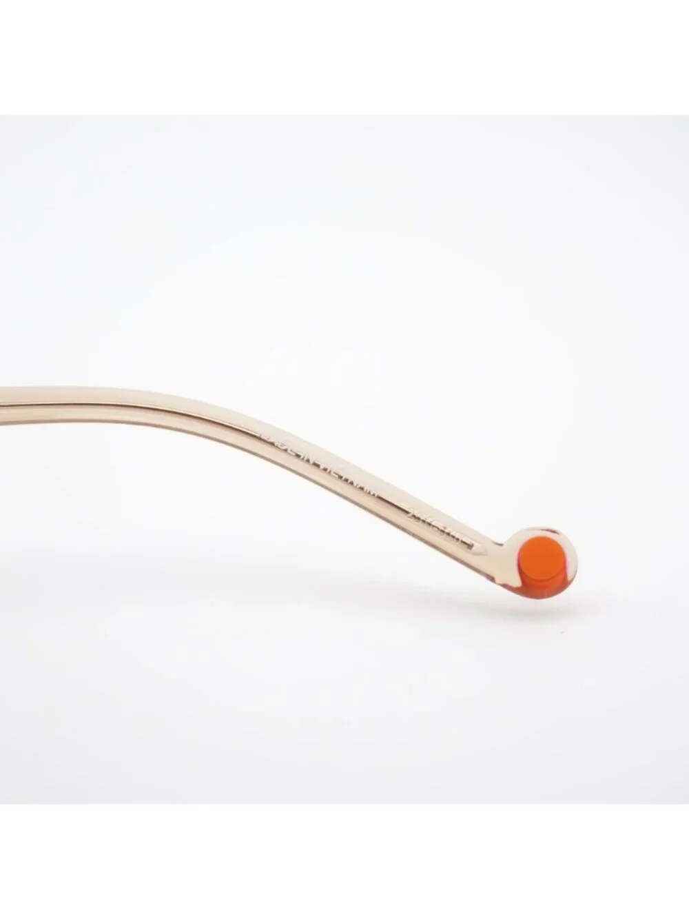 Pure P-7009 N 250 Eyeglasses Transparent Camel 52mm Cat Eye Frame